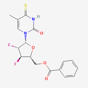 molecular formula C17H16F2N2O4S B12691253 Benzoyl thiothymidine CAS No. 132776-22-8