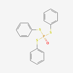 molecular formula C18H15OPS3 B12691297 Phosphorotrithioic acid, S,S,S-triphenyl ester CAS No. 597-83-1