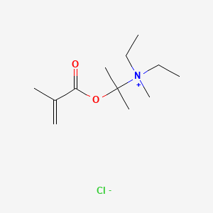 molecular formula C12H24ClNO2 B12691321 Diethylmethyl((1-methyl-1-(2-methyl-1-oxoallyl)oxy)ethyl)ammonium chloride CAS No. 93842-89-8