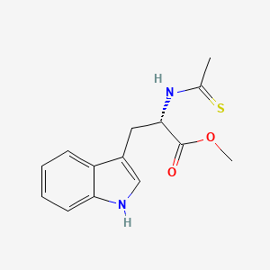 molecular formula C14H16N2O2S B12691372 N-(1-Thioxoethyl)-L-tryptophan methyl ester CAS No. 54774-15-1
