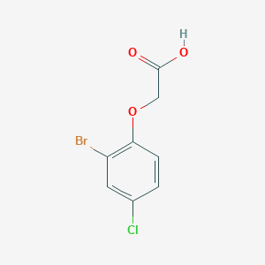 molecular formula C8H6BrClO3 B1269143 2-(2-溴-4-氯苯氧基)乙酸 CAS No. 77228-66-1