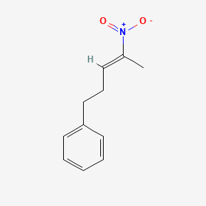 molecular formula C11H13NO2 B12691467 Benzene, ((3E)-4-nitro-3-pentenyl)- CAS No. 138668-14-1