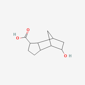 molecular formula C11H16O3 B12691486 Octahydro-5-hydroxy-4,7-methano-1H-indenecarboxylic acid CAS No. 66208-42-2