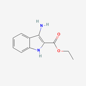 molecular formula C11H12N2O2 B1269152 Ethyl 3-amino-1H-indole-2-carboxylate CAS No. 87223-77-6