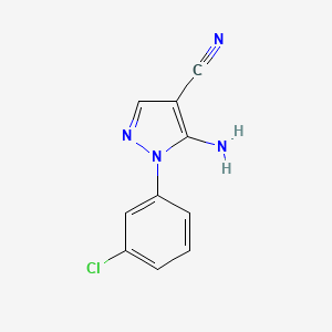molecular formula C10H7ClN4 B1269153 5-Amino-1-(3-chlorophenyl)-1H-pyrazole-4-carbonitrile CAS No. 51516-68-8
