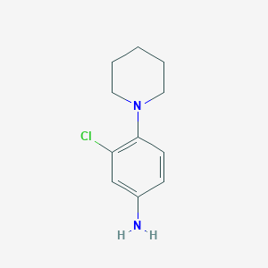 molecular formula C11H15ClN2 B1269154 3-Chloro-4-(piperidin-1-yl)aniline CAS No. 55403-26-4
