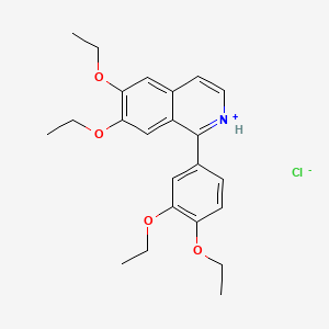 molecular formula C23H28ClNO4 B12691579 1-(3,4-Diethoxyphenyl)-6,7-diethoxyisoquinolinium chloride CAS No. 93940-25-1
