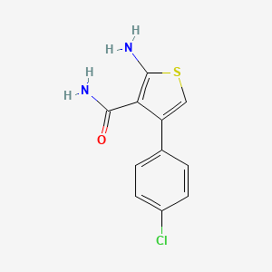 molecular formula C11H9ClN2OS B1269160 2-Amino-4-(4-chlorophenyl)thiophene-3-carboxamide CAS No. 61019-23-6