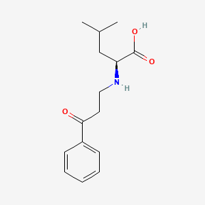 molecular formula C15H21NO3 B12691610 N-(3-Oxo-3-phenylpropyl)-L-leucine CAS No. 92515-02-1