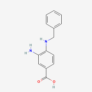 molecular formula C14H14N2O2 B1269166 3-amino-4-(benzylamino)benzoic Acid CAS No. 66315-38-6