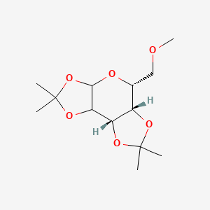 molecular formula C13H22O6 B12691671 6-O-Methyl-1,2,3,4-di-O-isopropylidene-D-galactopyranose CAS No. 34698-17-4