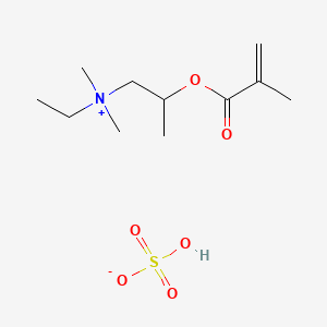 molecular formula C11H23NO6S B12691677 Methyl 2-((2-methyl-1-oxoallyl)oxy)propyltrimethylammonium sulphate CAS No. 94086-95-0
