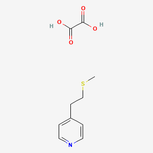 molecular formula C10H13NO4S B12691679 4-(2-Methylthioethyl)pyridinium oxalate CAS No. 134480-47-0