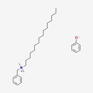 molecular formula C31H51NO B12691718 Benzyl(hexadecyl)dimethylammonium phenoxide CAS No. 94159-23-6