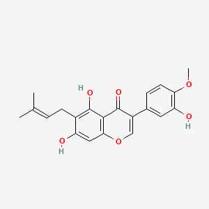 molecular formula C21H20O6 B12691725 Gancaonin B CAS No. 124596-86-7