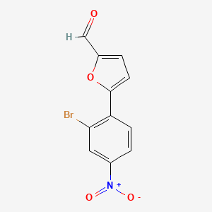 molecular formula C11H6BrNO4 B1269175 5-(2-Bromo-4-nitrophenyl)furan-2-carbaldehyde CAS No. 327049-95-6