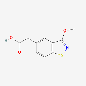 molecular formula C10H9NO3S B12691770 3-Methoxy-1,2-benzisothiazole-5-acetic acid CAS No. 65412-52-4