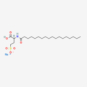 molecular formula C22H42NNaO6S B12691780 Sodium hydrogen 2-((1-oxooctadecyl)amino)-4-sulphonatobutyrate CAS No. 94291-92-6