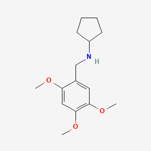 molecular formula C15H23NO3 B1269179 N-(2,4,5-trimethoxybenzyl)cyclopentanamine CAS No. 499997-33-0