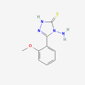 molecular formula C9H10N4OS B1269180 4-氨基-5-(2-甲氧基苯基)-4H-[1,2,4]三唑-3-硫醇 CAS No. 61019-26-9