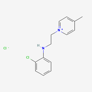 molecular formula C14H16Cl2N2 B12691827 1-[2-[(2-Chlorophenyl)amino]ethyl]-4-methylpyridinium chloride CAS No. 84041-70-3