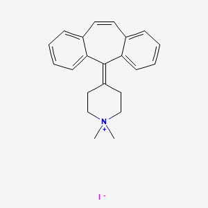molecular formula C22H24IN B12691833 Cyproheptadinium methiodide CAS No. 74927-10-9