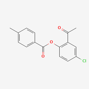 molecular formula C16H13ClO3 B1269184 4-甲基-2-乙酰基-4-氯苯甲酸苯酯 CAS No. 88952-03-8
