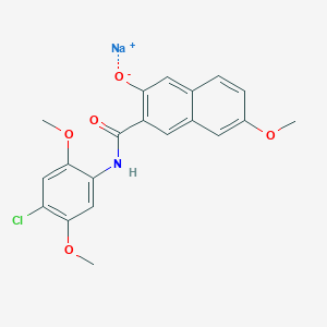 molecular formula C20H17ClNNaO5 B12691854 Sodium N-(4-chloro-2,5-dimethoxyphenyl)-3-hydroxy-7-methoxynaphthalene-2-carboxamidate CAS No. 97416-86-9