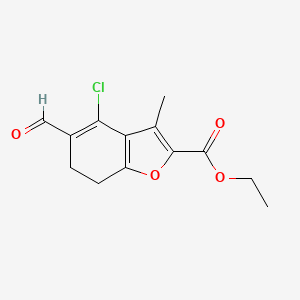 molecular formula C13H13ClO4 B1269188 Ethyl 4-chloro-5-formyl-3-methyl-6,7-dihydro-1-benzofuran-2-carboxylate CAS No. 137987-76-9