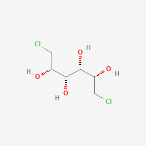 molecular formula C6H12Cl2O4 B12691889 1,6-Dichloro-1,6-dideoxymannitol, DL- CAS No. 13171-09-0
