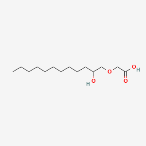 molecular formula C14H28O4 B12691894 Lauryl glycol carboxylic acid CAS No. 119777-70-7