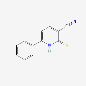 molecular formula C12H8N2S B1269192 6-Phenyl-2-sulfanylpyridine-3-carbonitrile CAS No. 92126-72-2
