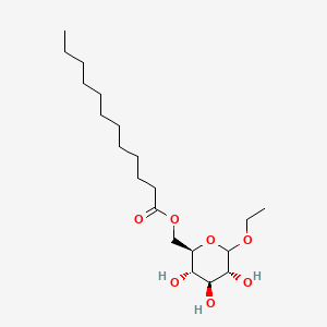 molecular formula C20H38O7 B12691926 6-Lauroyl ethyl glucoside CAS No. 124285-43-4