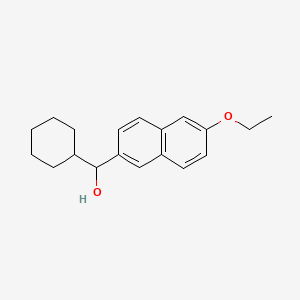 molecular formula C19H24O2 B12692010 alpha-Cyclohexyl-6-ethoxy-2-naphthalenemethanol CAS No. 158501-38-3