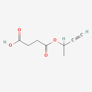 molecular formula C8H10O4 B12692028 Succinic acid, 1-methyl-2-propynyl ester CAS No. 102367-23-7