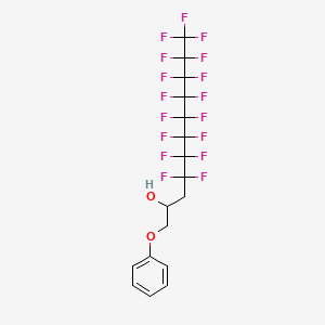 molecular formula C17H11F17O2 B12692045 4,4,5,5,6,6,7,7,8,8,9,9,10,10,11,11,11-Heptadecafluoro-1-phenoxyundecan-2-ol CAS No. 94159-91-8