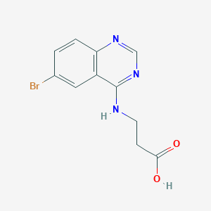 molecular formula C11H10BrN3O2 B1269205 3-[(6-溴喹唑啉-4-基)氨基]丙酸 CAS No. 446829-14-7