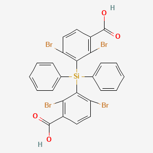 molecular formula C26H16Br4O4Si B12692054 Benzoic acid, 2,4-dibromo-, diphenylsilylene ester CAS No. 129459-86-5