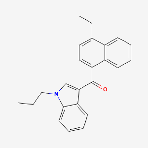 molecular formula C24H23NO B12692059 Methanone, (4-ethyl-1-naphthalenyl)(1-propyl-1H-indol-3-yl)- CAS No. 824959-71-9