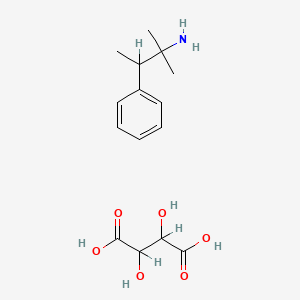 molecular formula C15H23NO6 B12692082 alpha,alpha,beta-Trimethylphenethylammonium (R-(R*,R*))-hydrogen tartrate CAS No. 2731-42-2
