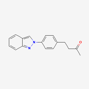 molecular formula C17H16N2O B12692106 2-Butanone, 4-(4-(2H-indazol-2-yl)phenyl)- CAS No. 81265-77-2