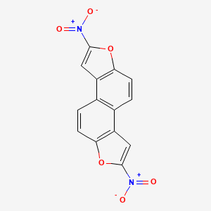 molecular formula C14H6N2O6 B12692120 2,7-dinitro-[1]benzofuro[5,4-e][1]benzofuran CAS No. 111258-01-6