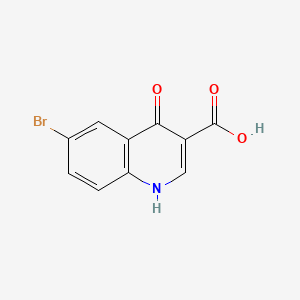 molecular formula C10H6BrNO3 B1269213 6-Bromo-4-hydroxyquinoline-3-carboxylic acid CAS No. 302553-00-0