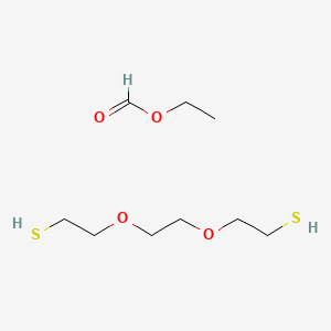 molecular formula C9H20O4S2 B12692162 Ethyl formate;2-[2-(2-sulfanylethoxy)ethoxy]ethanethiol CAS No. 167614-38-2