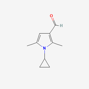 molecular formula C10H13NO B1269217 1-Cyclopropyl-2,5-dimethyl-1H-pyrrole-3-carbaldehyde CAS No. 640264-45-5