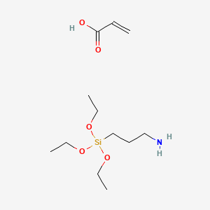 molecular formula C9H23NO3Si.C3H4O2<br>C12H27NO5Si B12692203 Einecs 260-695-3 CAS No. 57358-97-1