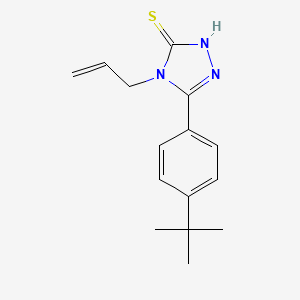 molecular formula C15H19N3S B1269221 4-allyl-5-(4-tert-butylphenyl)-4H-1,2,4-triazole-3-thiol CAS No. 312290-54-3