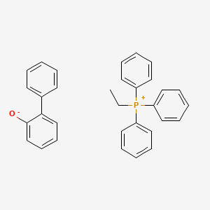 molecular formula C32H29OP B12692217 ethyl(triphenyl)phosphanium;2-phenylphenolate CAS No. 93840-98-3