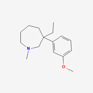 molecular formula C16H25NO B12692248 3-Ethylhexahydro-3-(3-methoxyphenyl)-1-methyl-1H-azepine CAS No. 71556-73-5