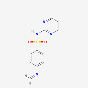 molecular formula C12H12N4O2S B12692286 p-(Methyleneamino)-N-(4-methyl-2-pyrimidyl)benzenesulphonamide CAS No. 94232-22-1